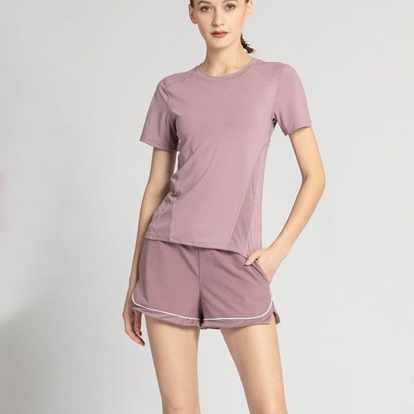 

yoga outfit 2021 women's sports t-shirt breathable running training clothes short-sleeved quick-drying thin fitness shirt