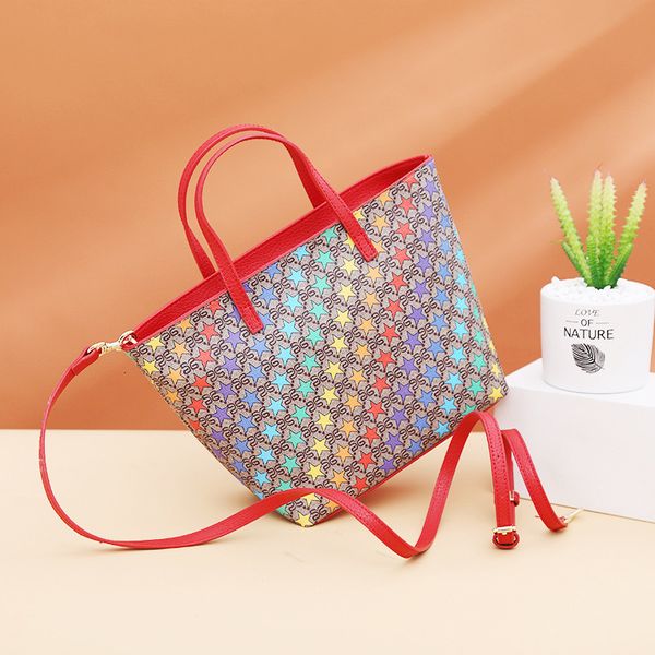 

handbag bag 2021 printed korean messenger single shoulder women's, Black;red