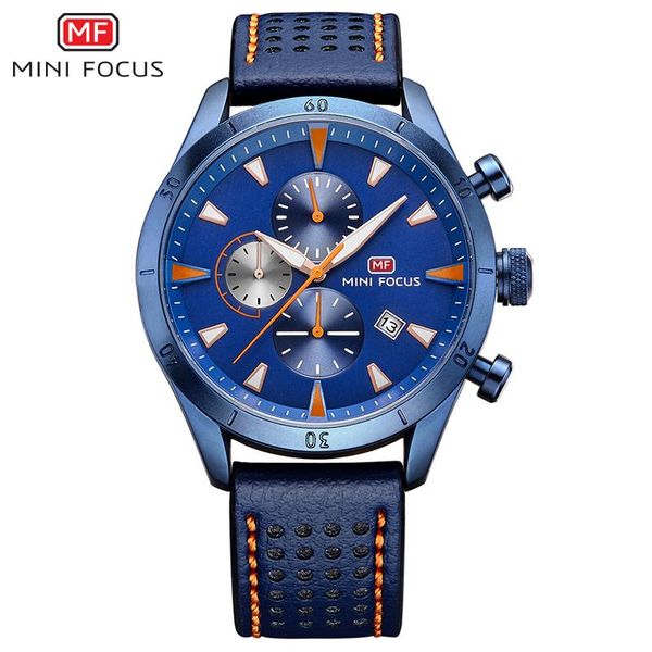 

wristwatches 2021 brand fashion casual men's watch leather strap alloy case waterproof quartz business relogiomasculino, Slivery;brown
