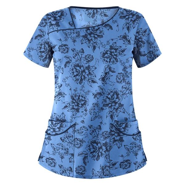 

floral print oversized t-shirt women summer 2021 working uniform t-shirts female short sleeve harajuku tee shirt women's, White