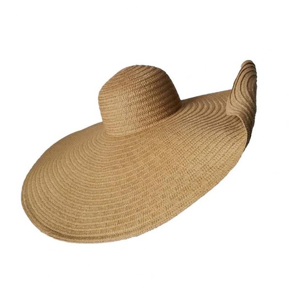 

wide brim hats women sun straw hat 25cm super protection summer solid color all match beach fashion accessories for vacation, Blue;gray