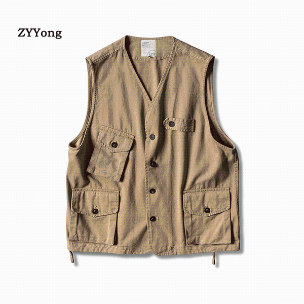 

men's vests 2021 cotton vest fashion solid color retro casual v-neck jacket men streetwear wild loose gilet coat mens, Black;white