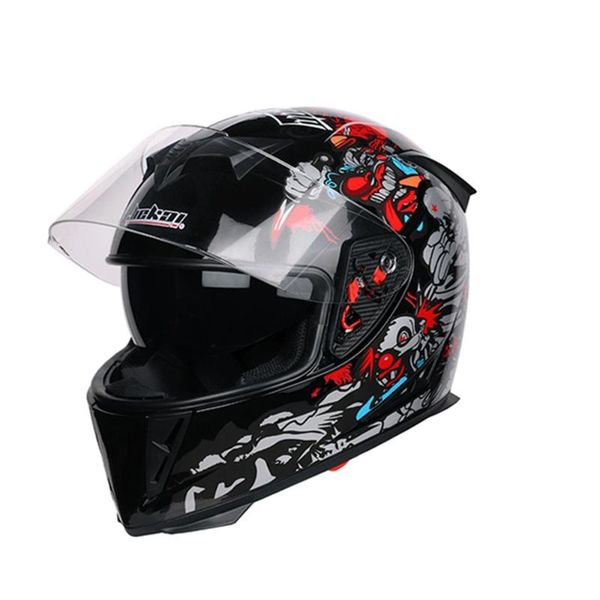

motorcycle helmets protection full face helmet casque moto print cover
