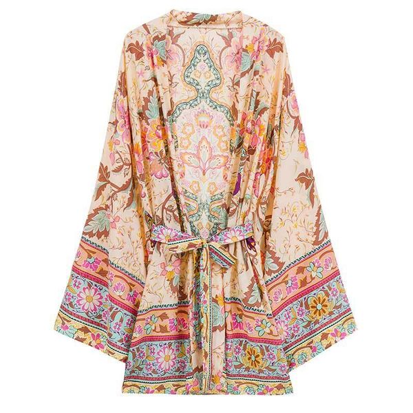 

ethnic clothing japanese kimono fashion blouse women 2021 floral printed yukata cardigan long sleeve traditional kimonos dress, Red