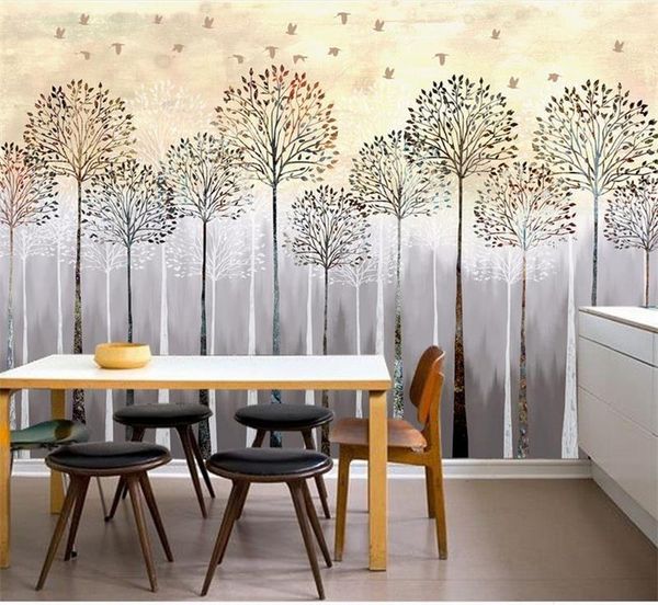 

wallpapers custom 3d po wallpaper kids room mural retro forest landscape painting tv sofa background non-woven for wall