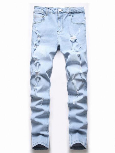 

men ripped skinny jeans j8od#, Blue