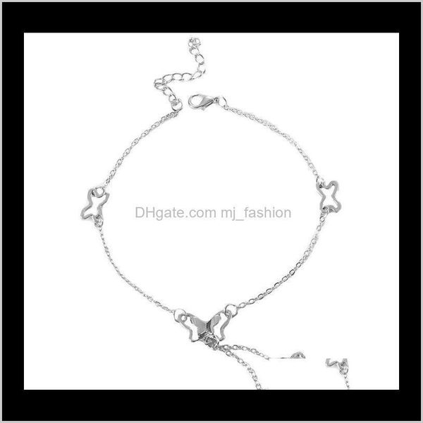 

anklets jewelrybutterfly single drill tassel anklet female korean fashion aessories wholesale ps1793 drop delivery 2021 xqegc, Red;blue
