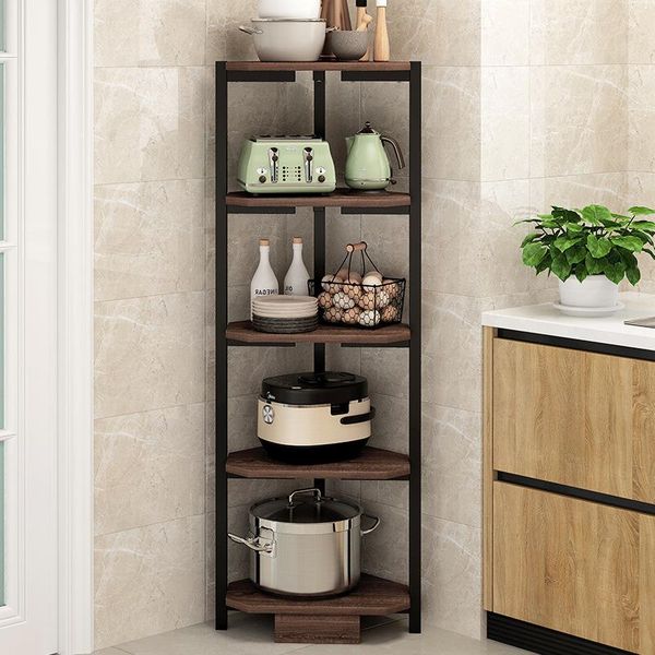 

kitchen shelf modern simple multifunctional corner household seasoning storage no punching rack & organization