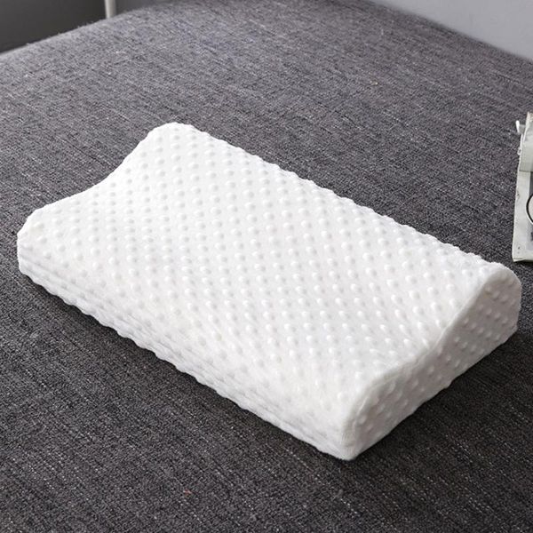 

pillow memory foam pillow, neck contour cervical orthopedic for sleeping slow rebound sleep bed kids