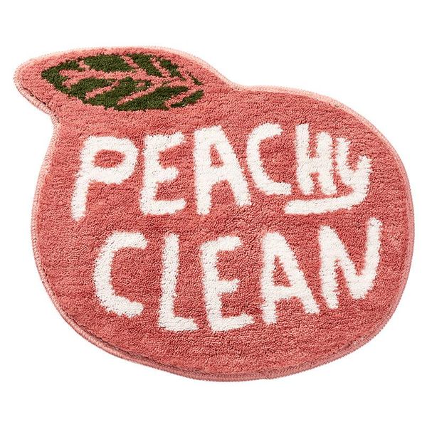 

carpets flocking fruit peach shape home entrance mat bedroom bathroom door non-slip foot pad