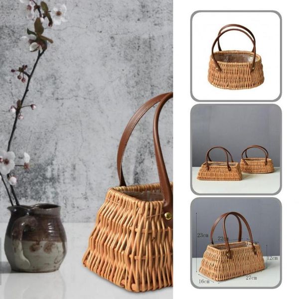 

mats & pads portable beautiful rattan woven storage basket fine workmanship handmade for outdoor