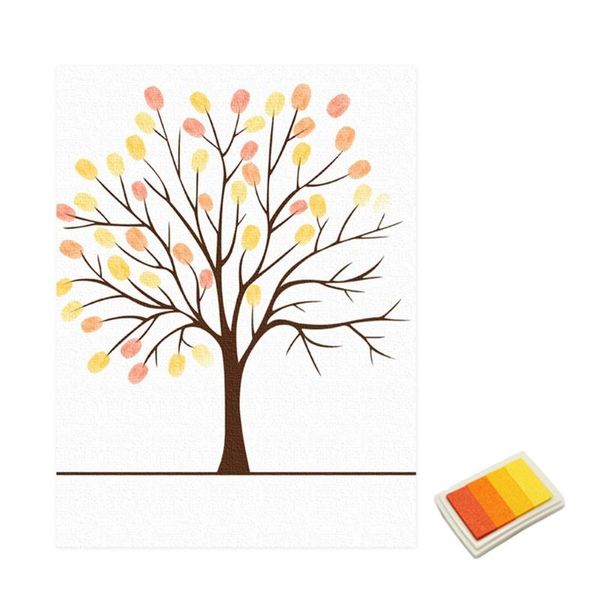 

wall stickers wedding guest book personalized love tree gifts fingerprint painting diy party decorations with inkpad drop