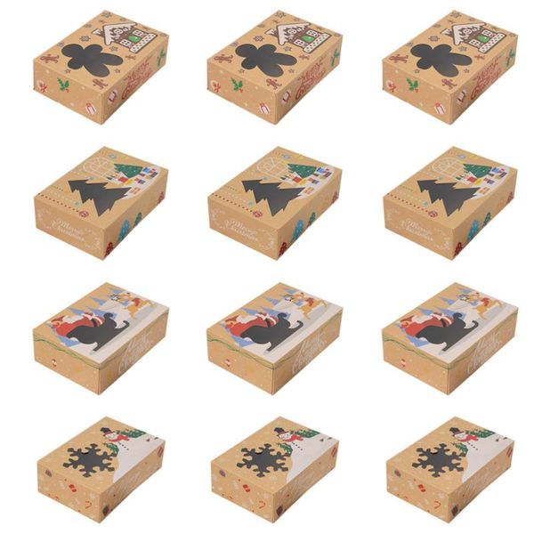 

gift wrap 12pcs candy boxes christmas bakery food container for storage