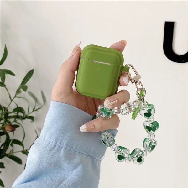 

luxury love pinkycolor airpods case 1 2 bracelet chain for pro bluetooth earphone set airpod box protector
