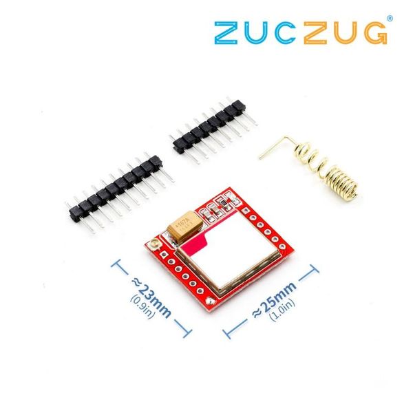 

integrated circuits mini smallest sim800l gprs gsm module microsim card core wireless board quad-bandl serial port with antenna for arduino