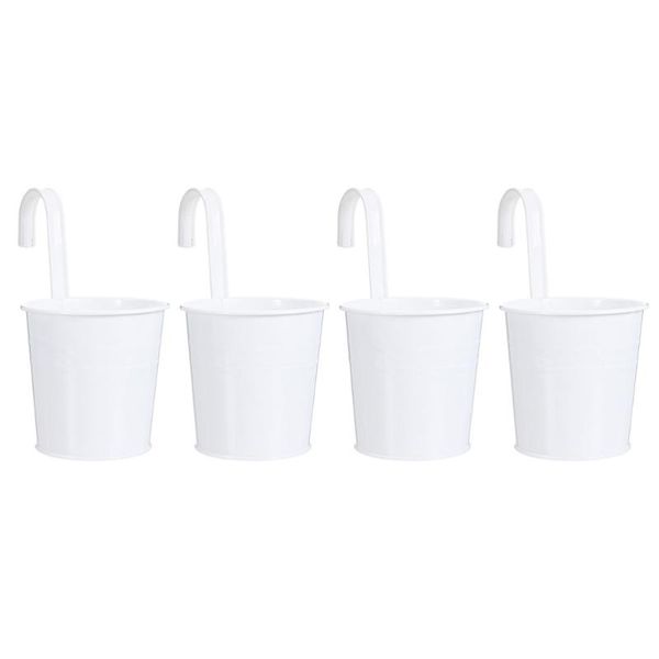 

other garden supplies 4pcs hanging flower pots balcony bucket holder planter
