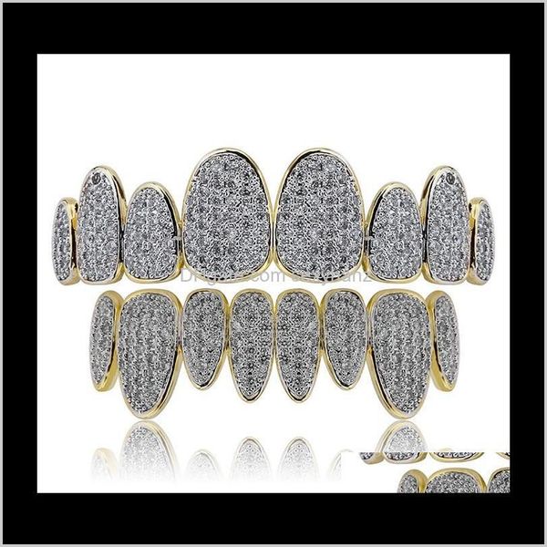 

grillz dental grills punk set gold sier irregular 8tooth canines with zircon teeth i9sfs py2oi, Black