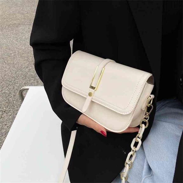

2021 spring and summer new women's cover pu korean version pure color temperament one shoulder fashion versatile small square bag