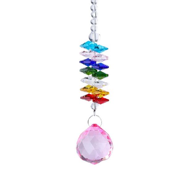 

decorative objects & figurines crystal ball pendant colorful hanging suitable for window outdoor garden decoration ef