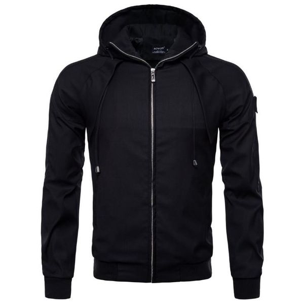 

men's jackets brand cotton jacket male casual hooded zippers foreign trade export mens and coats europe/us size s-xxl, Black;brown