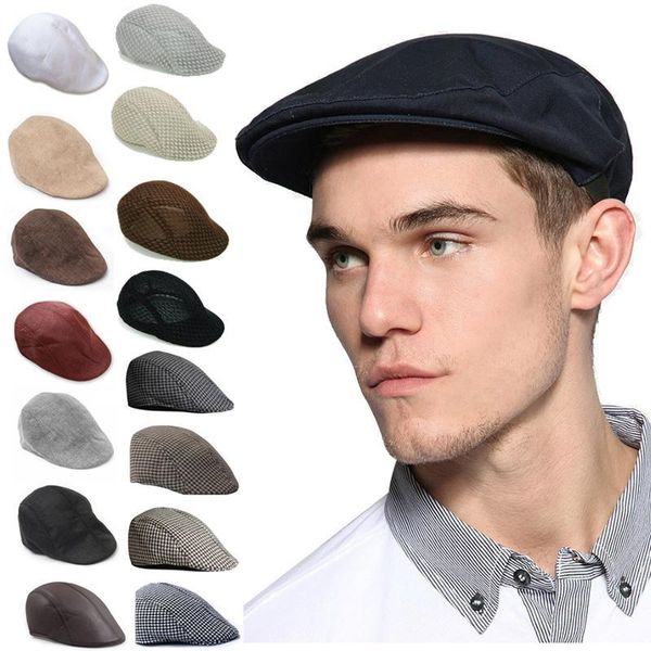

stingy brim hats england style solid spring winter for women men fashion outdoot beach sun hat est casual mens beret caps, Blue;gray