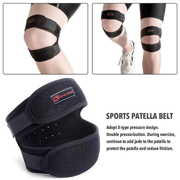 

knee pads support protector elastic pad sports fitness mountaineering riding elbow &, Black;gray
