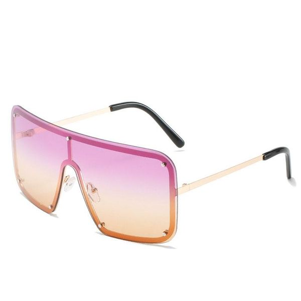 

sunglasses rimless oversized women designer men vintage sun glasses retro shades uv400 eyewear, White;black