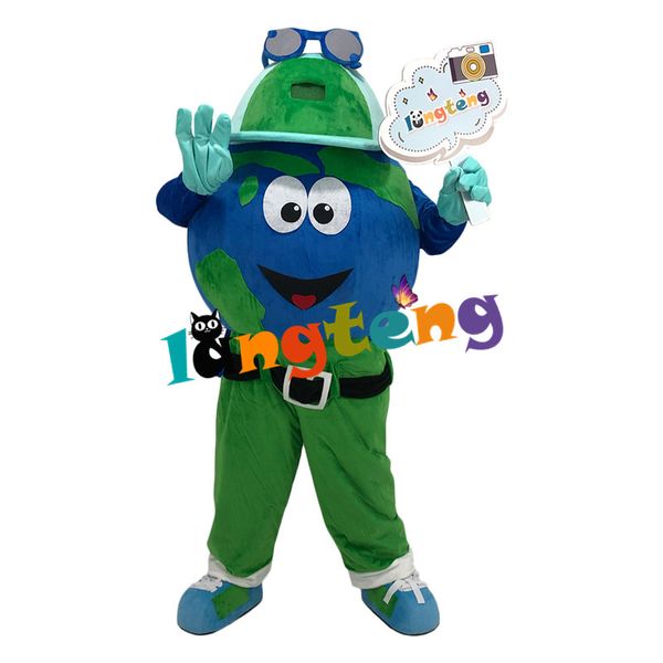 Mascot Costumes1204 Earth Globe Mascot Traje Atacado Feriado Adulto Cartoon