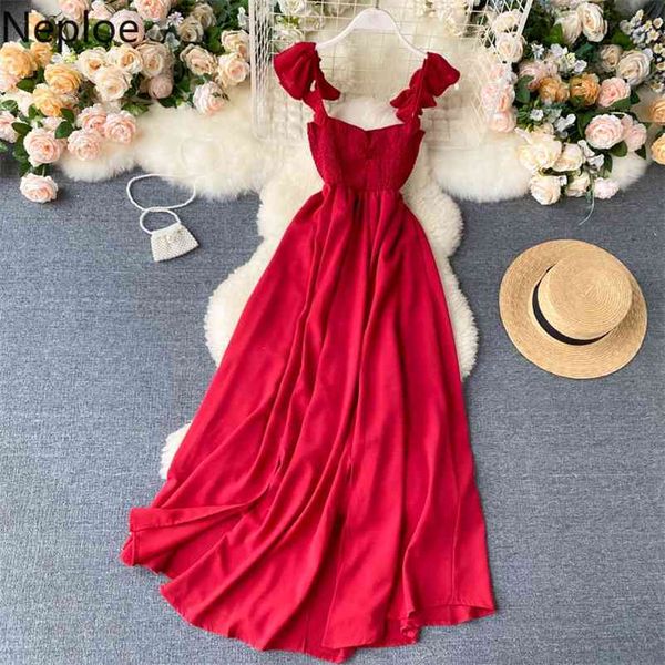 

dress women fashion square collar spaghetti strap ladies vestidos summer elegant slim waist female dresses 1c916 210422, Black;gray