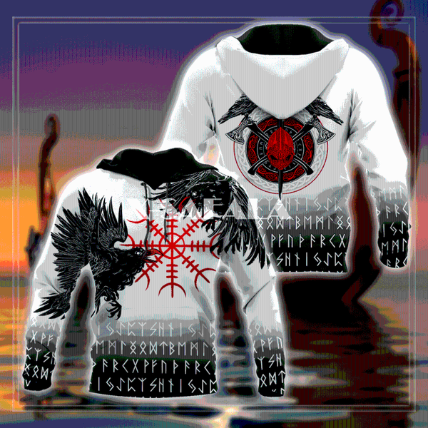 

men's hoodies & sweatshirts odin viking tattoo 3d full print size hoodie man women harajuku outwear zipper pullover sweatshirt unisex-, Black