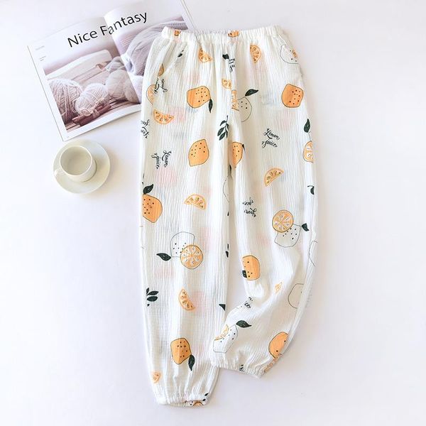 

women's sleepwear women pajama pants cotton gauze home spring and summer large size super soft casual trousers pajamas pink, Black;red