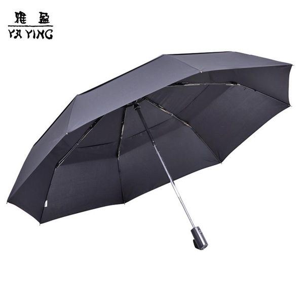 

umbrellas fully automatic 8k business umbrella tri-fold solid color double-layer folding sun-proof and rain-proof male