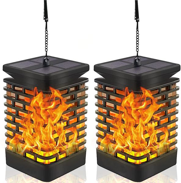 

solar outdoor lights landivi flickering flame solar lantern lights outdoor garden hanging lanterns with usb charging for decorations