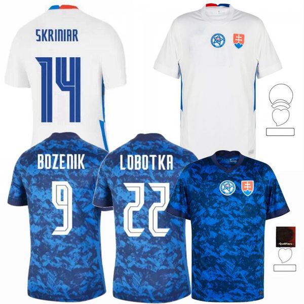 

2021 slovakia national soccer jerseys 21 22 bozenik skrtel skriniar hamsik lobotka blue home away white team football shirts maillot se foot, Black;yellow