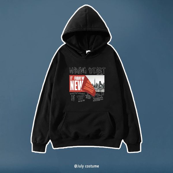 

men's hoodies & sweatshirts 3d sweatshirt fashion urban style hoodie 2021 spring and autumn slim fit hooded signature fan s-3xl, Black