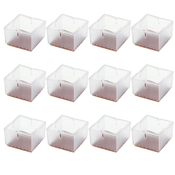 

12pcs square shape table feet mat chair caps non-skid protectors bath mats