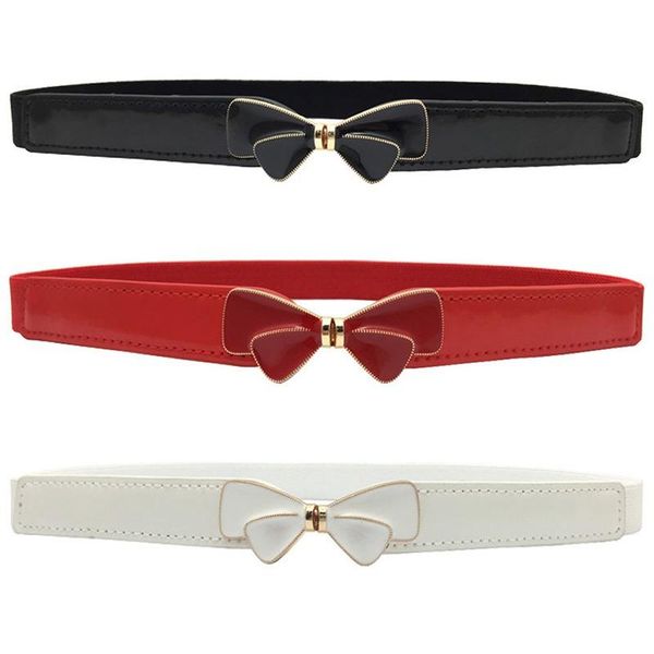 

belts luxury girl bow belt waist summer female dress skirt elastic women's decorative designer, Black;brown