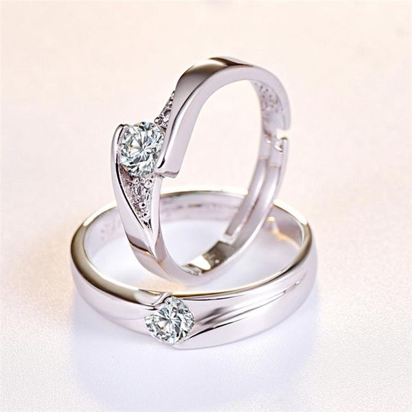 

wedding rings personalized stainless steel unique diamond engagement ring 2pcs/pair, Slivery;golden