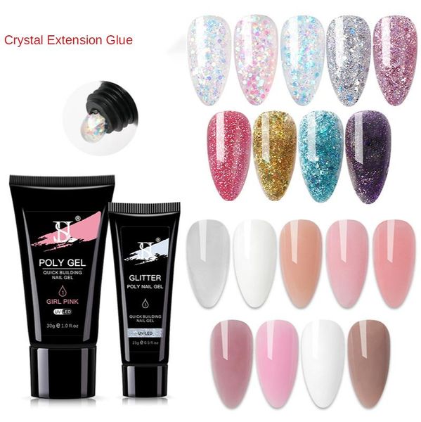 

nail gel txd 30ml extension painless and quick glitter semi permanent uv polish long lasting, Red;pink