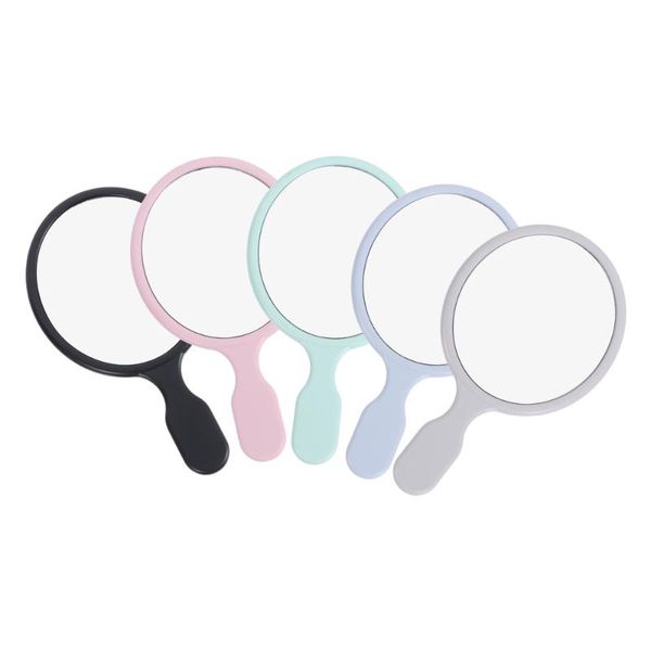 

5pcs handheld hairdressing mirror makeup with handle for bathroom travel compact mirrors