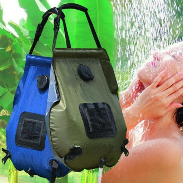 

storage bags outdoor camping heating shower bathing bag portable foldable 20l solar water