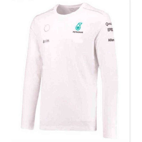 

mens luxury mercedes petronas t shirts brand sweatshirts amg f1 formula one racing women casual long sleeve t-shirts benz lewis hamilton tea, White;black
