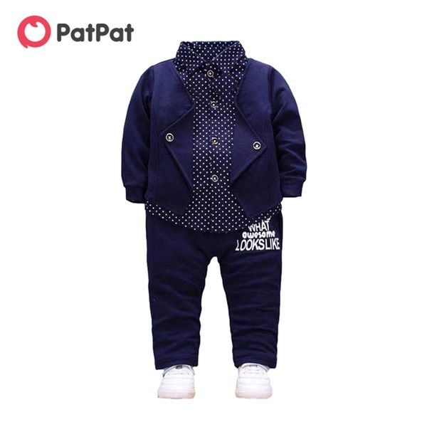 

spring and autumn 2pcs baby boy gentleman sets for toddler boys clothing 's 210528, White