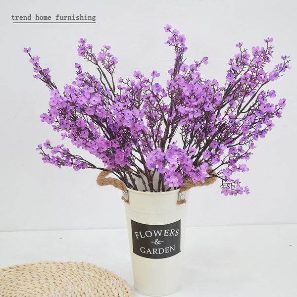 

5pcs artificial flowers gypsophila home decoration fake flower bouquet wedding road leads simulation welcome the spring decorative & wreaths