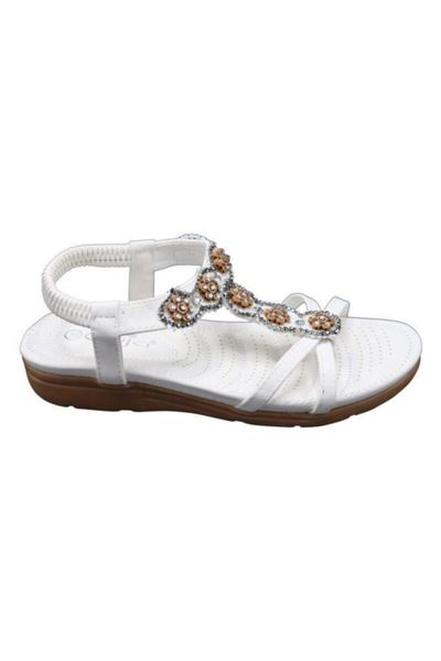 

sandals 20y150-13 white women 's cushion insole easy wear, Black