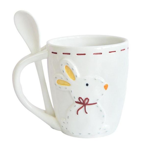 

mugs 1 set mug coffee cup creative ceramic water lovely spoon