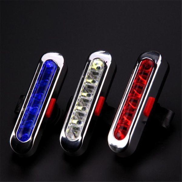 

bicycle light mountain bike 5 led high bright safety warning usb rechargeable night riding lamp equipment lights
