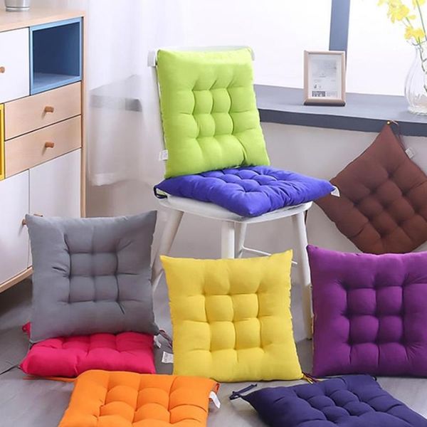 

40x40cm soft square chair pad thick seat cushion for dining patio home office indoor outdoor garden sofa buttocks cushion/decorative pillow