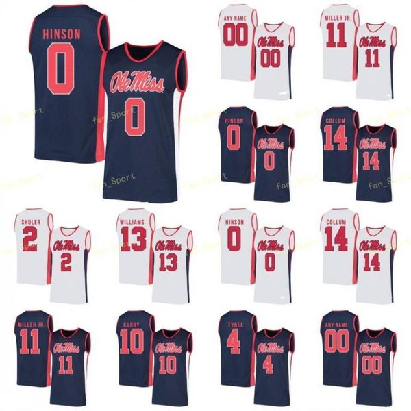 

ncaa college ole miss rebels basketball jersey 2 devontae shuler 23 sammy hunter 24 jarkel joiner 3 khadim sy custom stitched, Black