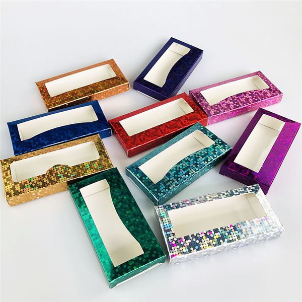 

eyelash packaging box 3d mink eyelashes box laser false eyelash case package 3 styles without tray